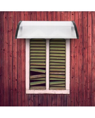 HT-150 x 100 Household Application Door & Window Rain Cover Eaves Canopy White & Black Bracket