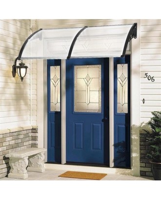 HT-190 x 100 Household Application Door & Window Rain Cover Eaves Canopy Black Holder