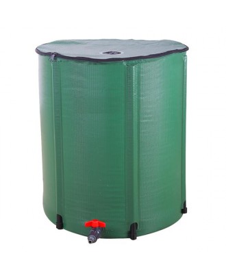 50 Gallon Folding Rain Barrel Water Collector Green