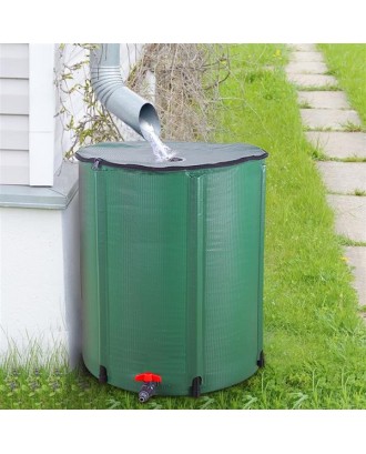 66 Gallon Folding Rain Barrel Water Collector Green