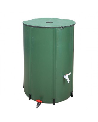 100 Gallon Folding Rain Barrel Water Collector Green