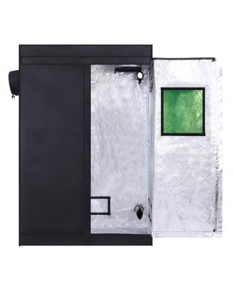 LY-120*60*180 Home Use Dismountable Hydroponic Plant Grow Tent with Window Black