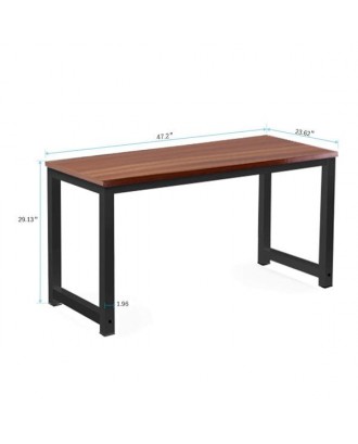 Computer Desk Study Table Gaming Desk Movable Home Furniture Modern  Made of Wooden and Anti Rust Paint Steel Frame for Office Outdoor Gaming Room(YouMian+Black)