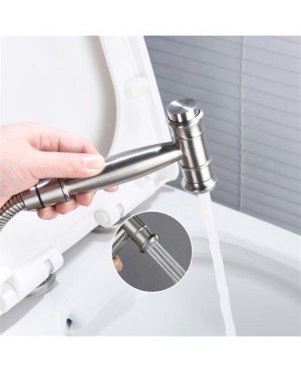 Stainless Steel Toilet Handheld Sprayer Kit Hot and Cold Water Brushed Bidet Sprayer Set