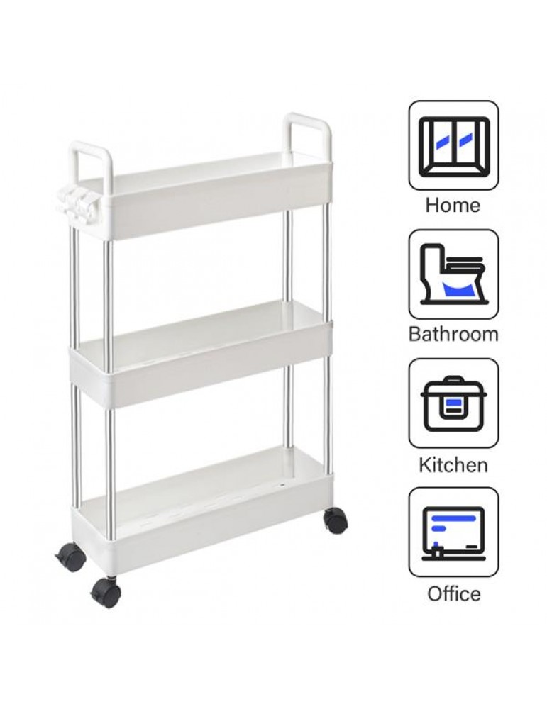 Storage Shelves Mobile Shelving Unit, Slim Shelving Unit For Bathroom